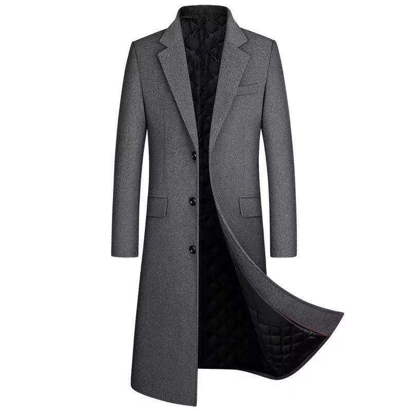 Elegant Men's Winter Wool Trench