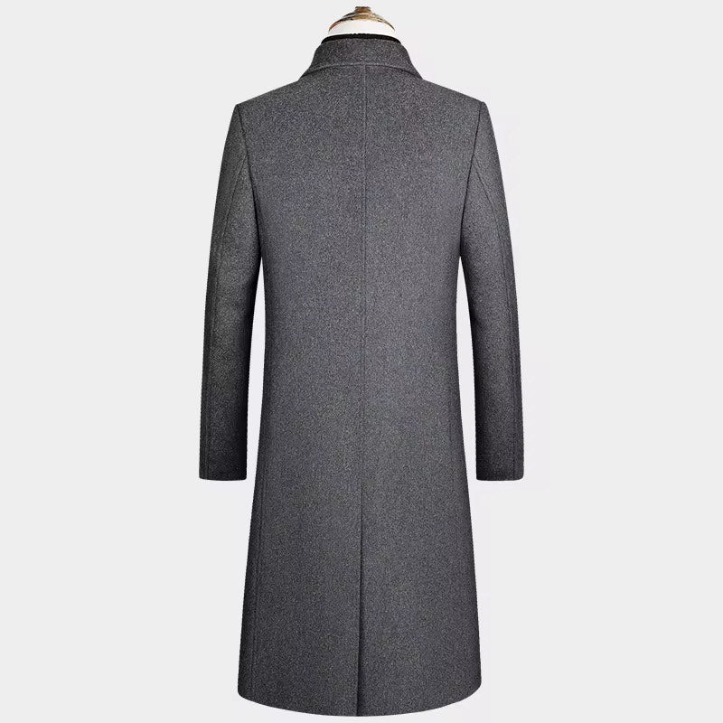 Elegant Men's Winter Wool Trench