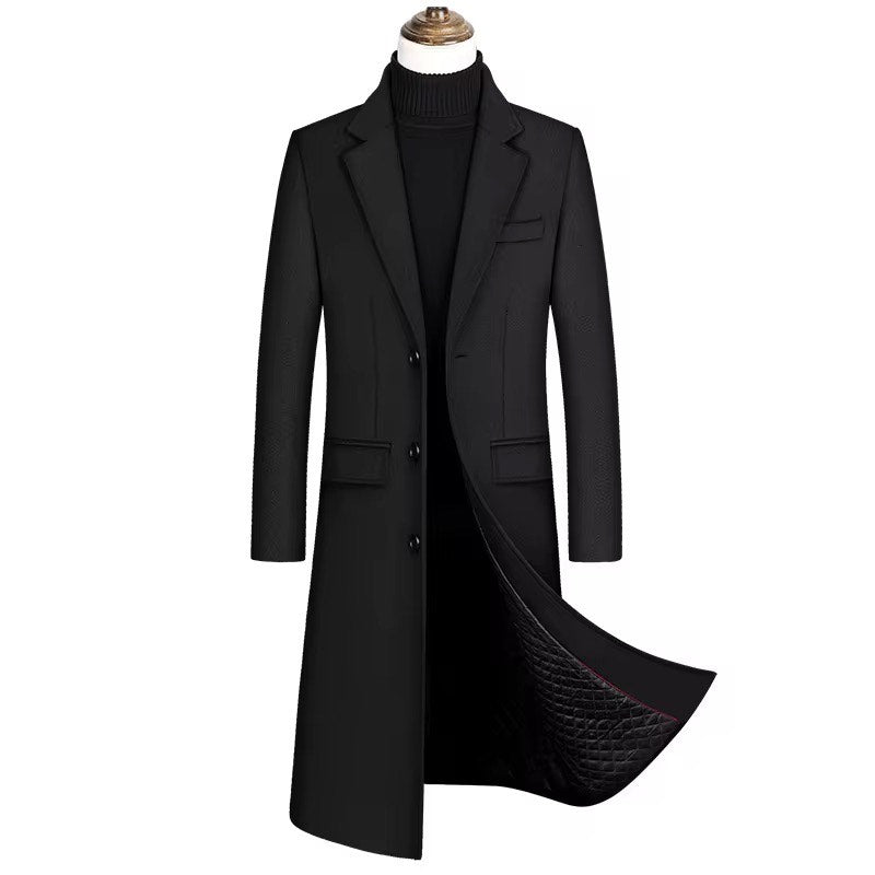 Elegant Men's Winter Wool Trench