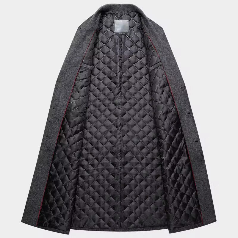 Elegant Men's Winter Wool Trench