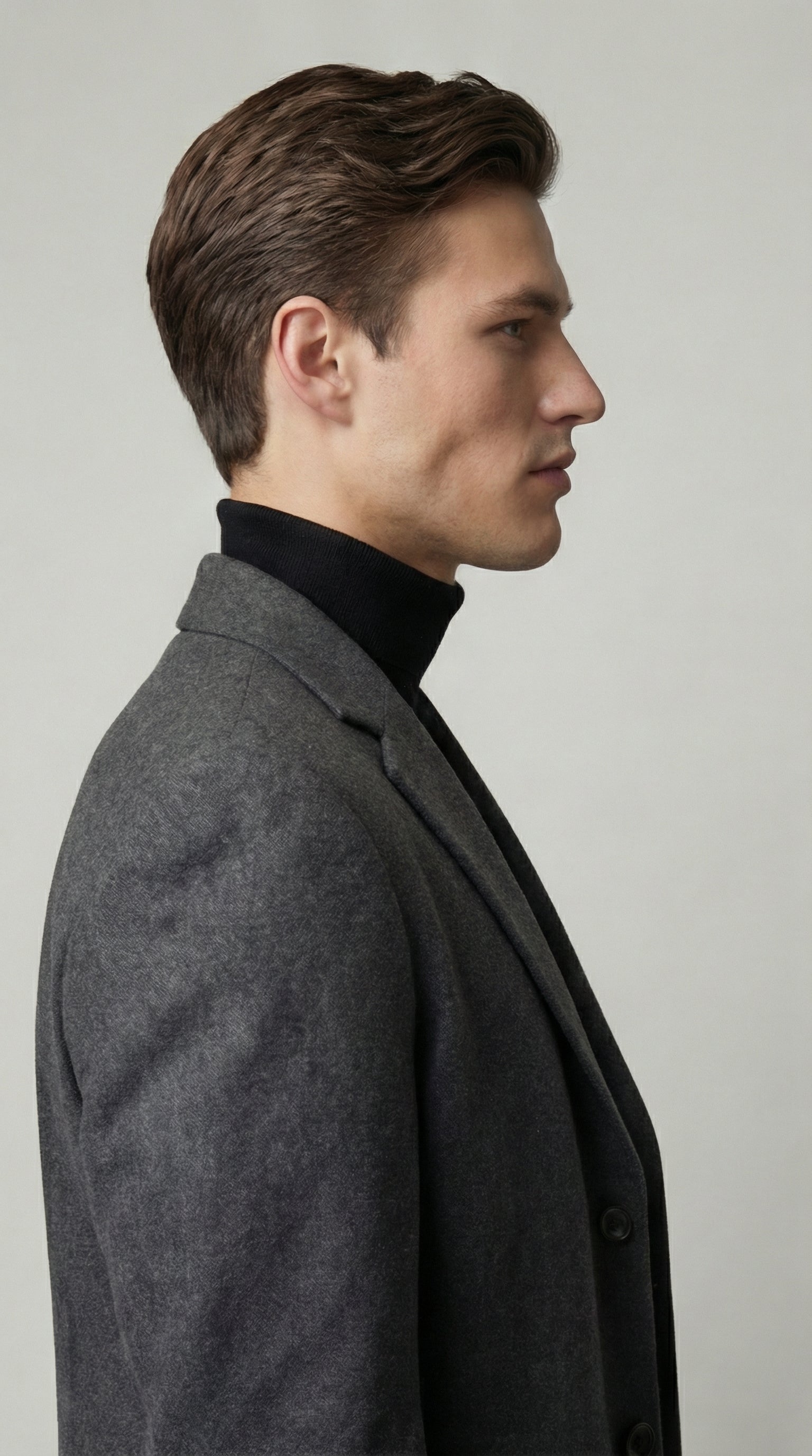 Elegant Men's Winter Wool Trench