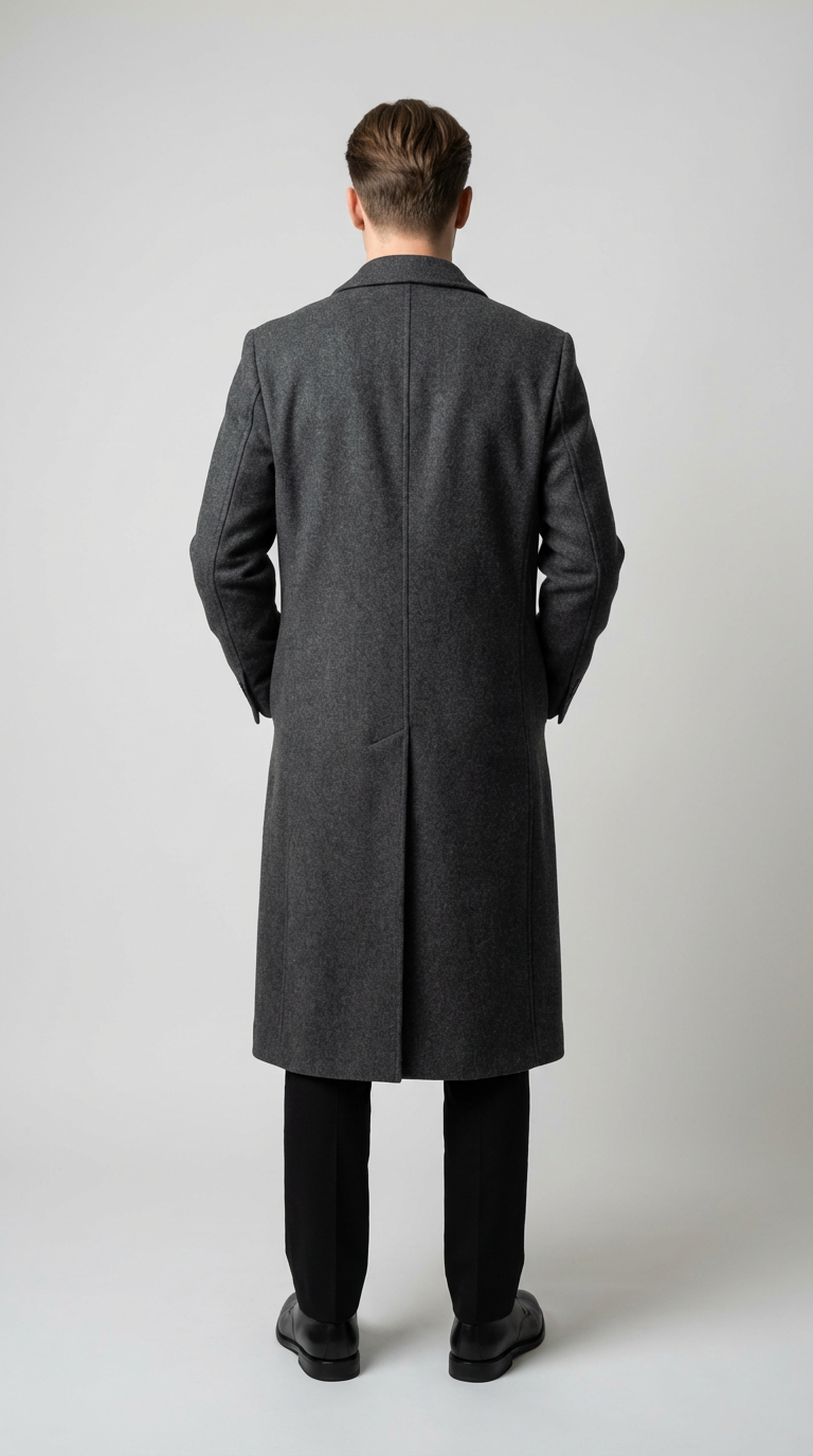 Elegant Men's Winter Wool Trench