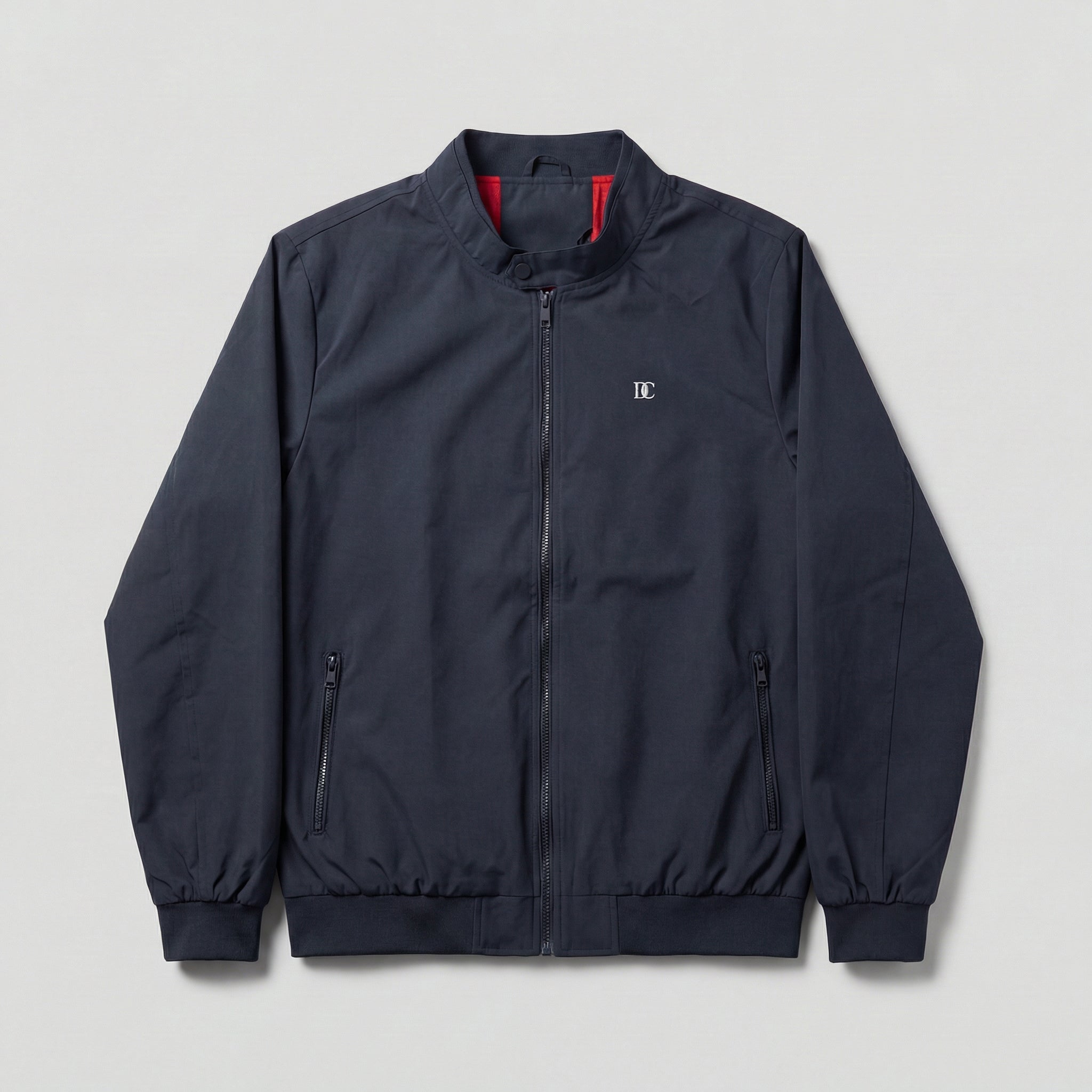 District Capital Essential Zip Jacket – Navy Blue