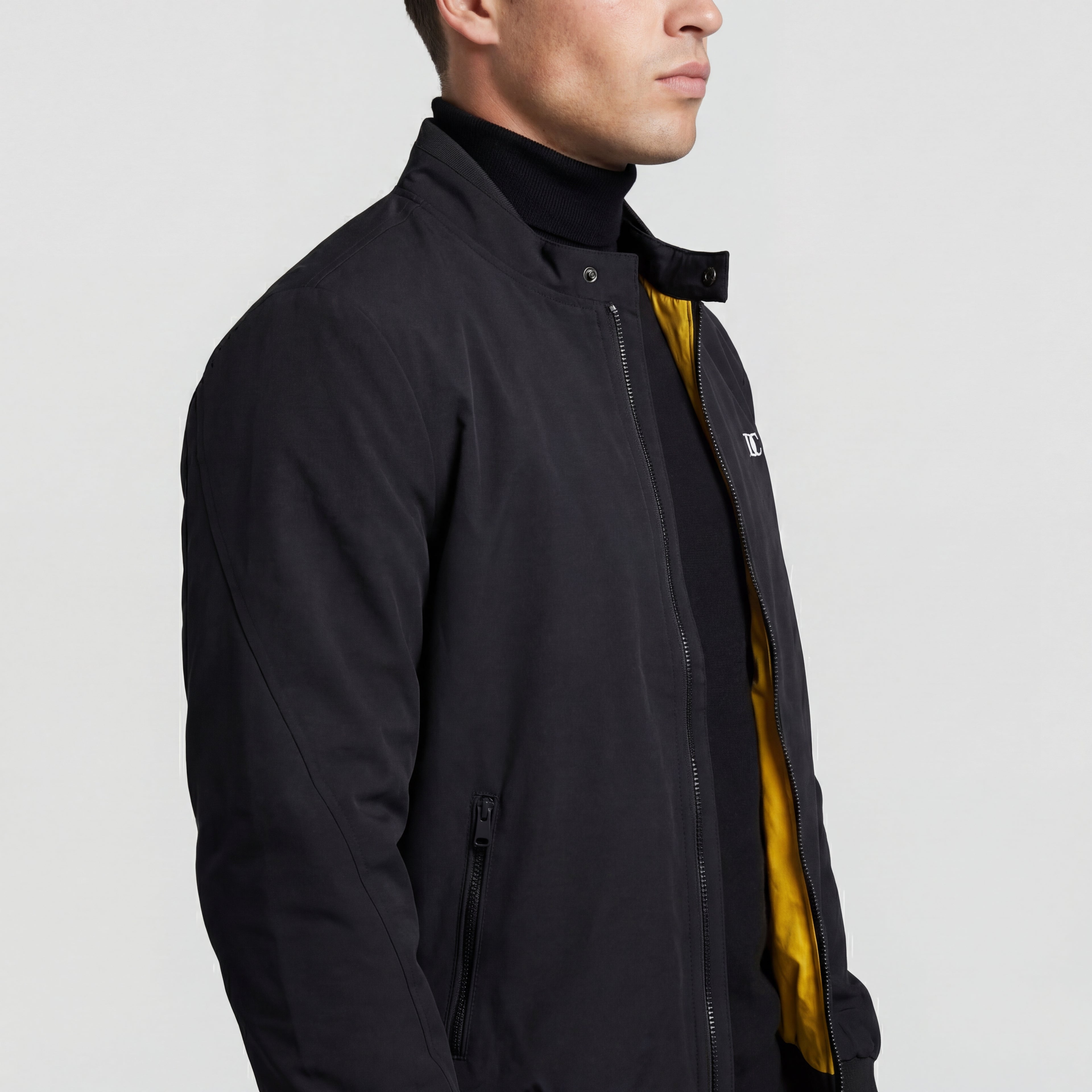 District Capital Essential Zip Jacket – Black